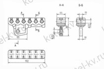Держатель средний 6 отверстий 00.7003.003 6.30.2